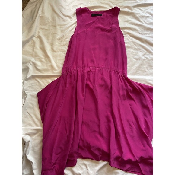 THAKOON SILK SLEEVELESS DRESS SIZE 10 Pink Loose Twirl Sun Summer - Picture 4 of 14